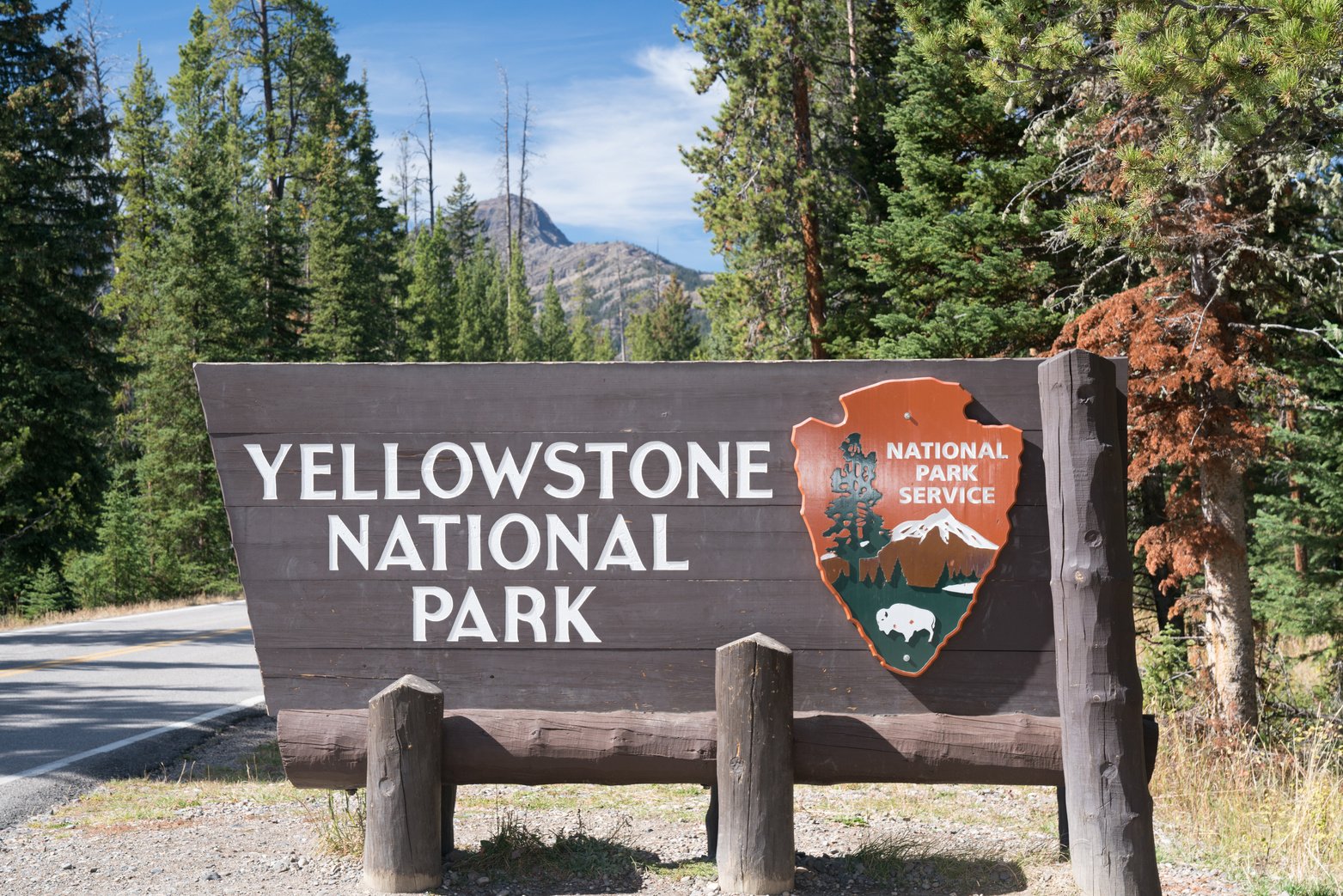 Yellowstone National Park Entrance Sign