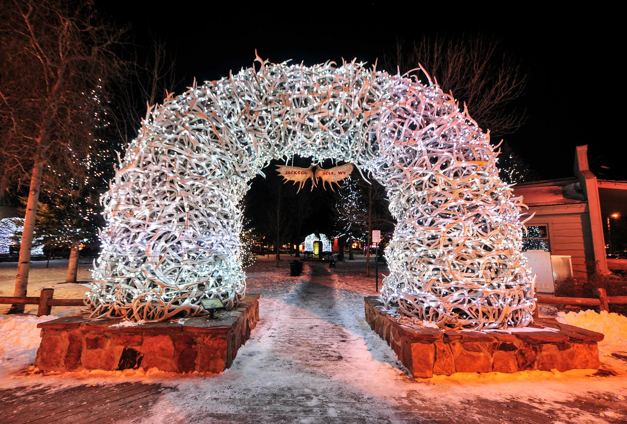 Antler Arches on Jackson Hole Square, Wyoming